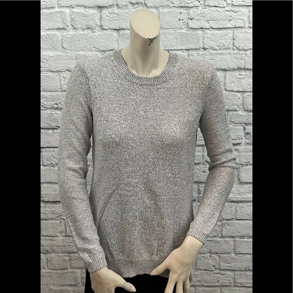 BCBGENERATION GRAY HIGH-LOW LONG SLEEVE SWEATER SIZE XS/S